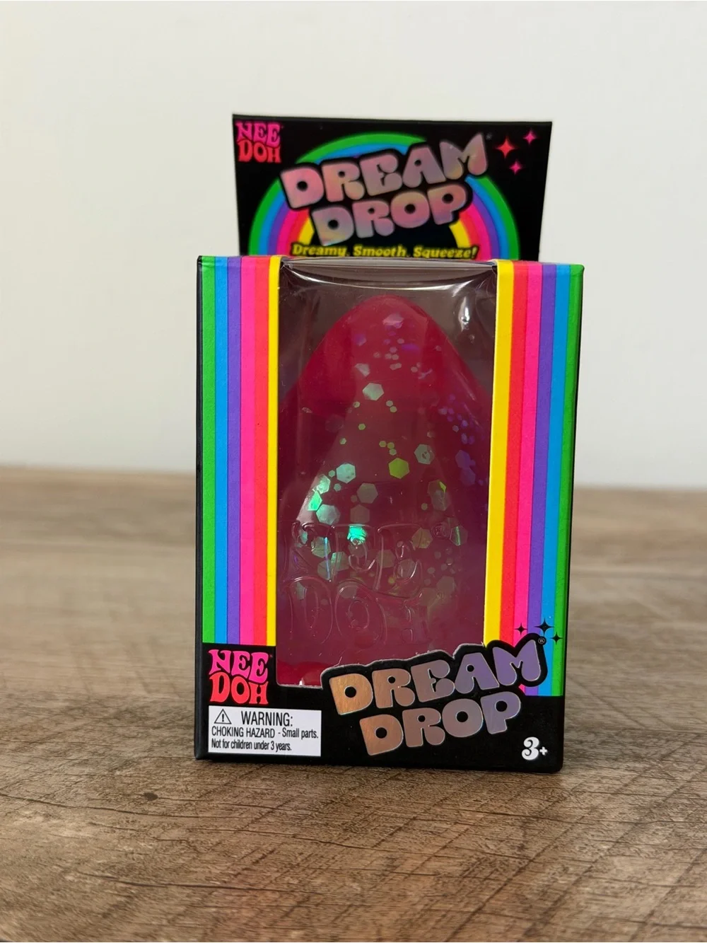 NWT Authentic NeeDoh Dream Drop - pink glitter Viral Squishy Fidget Toy